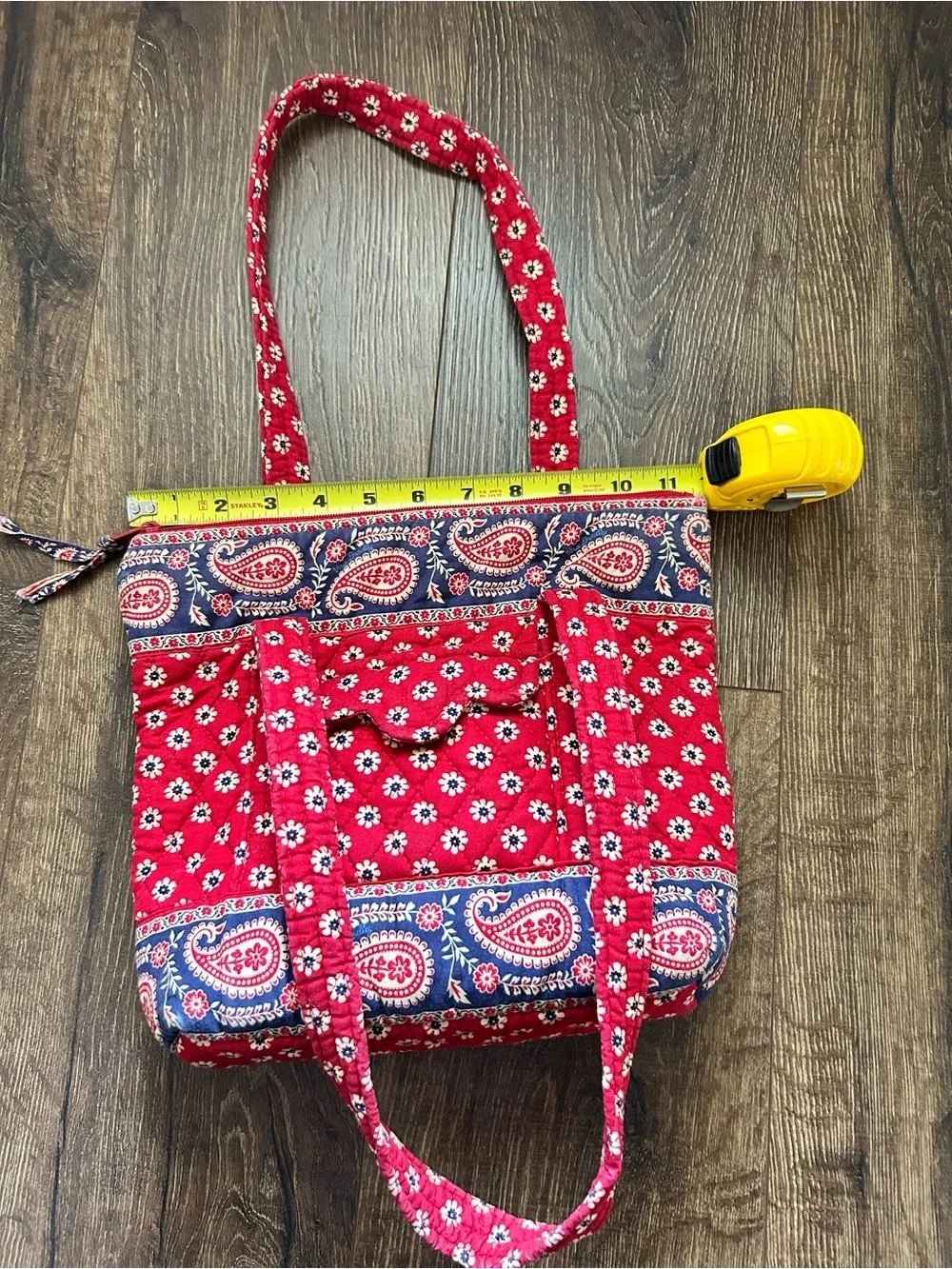 Vera Bradley Red Paisley & Floral Quilted Tote